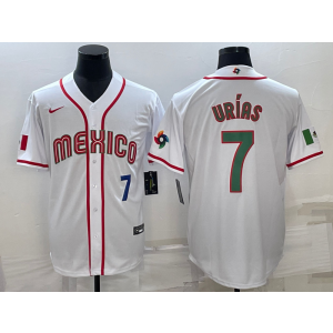 MLB Dodgers 7 Julio Urias White Mexico Cool Base Men Jersey MLB Dodgers 7 Julio Urias White Mexico Cool Base Men Jersey