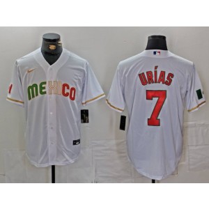 MLB Dodgers 7 Julio Urias White Mexico Nike Cool Base Men Jersey MLB Dodgers 7 Julio Urias White Mexico Nike Cool Base Men Jersey