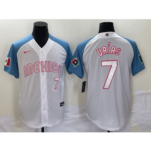 MLB Dodgers 7 Julio Urias White Mexico Nike Cool Base Men Jersey MLB Dodgers 7 Julio Urias White Mexico Nike Cool Base Men Jersey