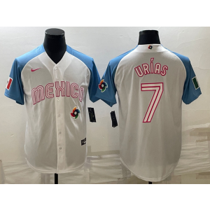 MLB Dodgers 7 Julio Urias White Mexico Nike Cool Base Men Jerseys MLB Dodgers 7 Julio Urias White Mexico Nike Cool Base Men Jerseys