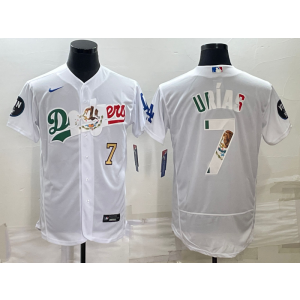MLB Dodgers 7 Julio Urias White Nike Cool Base Men Jersey MLB Dodgers 7 Julio Urias White Nike Cool Base Men Jersey
