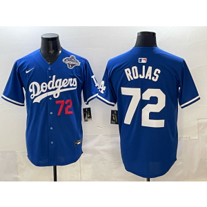 MLB Dodgers 72 Rojas Blue 2025 World Series Champion Nike Cool Base Men Jersey