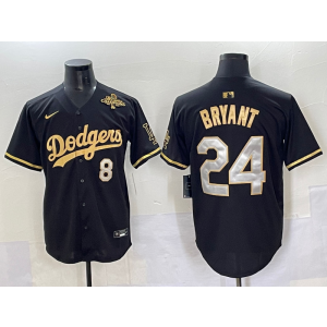MLB Dodgers 8 24 Bryant Black Gold 2025 World Series Champion Nike Cool Base Men Jersey MLB Dodgers 8 24 Bryant Black Gold 2025 World Series Champion Nike Cool Base Men Jersey