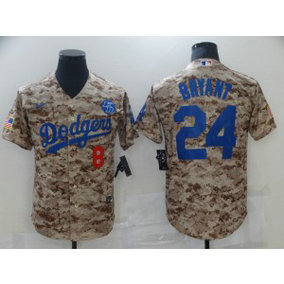 MLB Dodgers 8 24 Kobe Bryant Camo Cool Base Men Jersey MLB Dodgers 8 24 Kobe Bryant Camo Cool Base Men Jersey