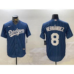 MLB Dodgers 8 Hernandez Blue Nike Cool Base Men Jersey MLB Dodgers 8 Hernandez Blue Nike Cool Base Men Jersey