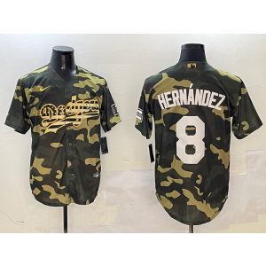 MLB Dodgers 8 Hernandez Camo Nike Cool Base Men Jersey MLB Dodgers 8 Hernandez Camo Nike Cool Base Men Jersey