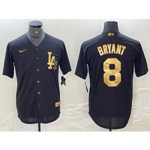 MLB Dodgers 8 Kobe Bryant Black Gold Nike Cool Base Men Jersey MLB Dodgers 8 Kobe Bryant Black Gold Nike Cool Base Men Jersey