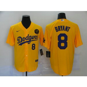 MLB Dodgers 8 Kobe Bryant Yellow 2020 Nike KB Cool Base Men Jersey MLB Dodgers 8 Kobe Bryant Yellow 2020 Nike KB Cool Base Men Jersey