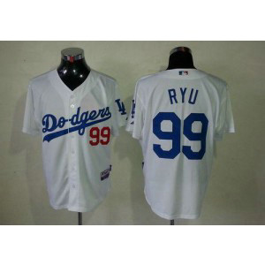 MLB Dodgers 99 Hyun-Jin Ryu White Cool Base Men Jersey MLB Dodgers 99 Hyun-Jin Ryu White Cool Base Men Jersey