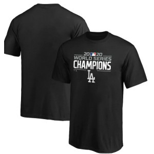 MLB Dodgers Black 2020 World Series Champions Logo T-Shirt MLB Dodgers Black 2020 World Series Champions Logo T-Shirt