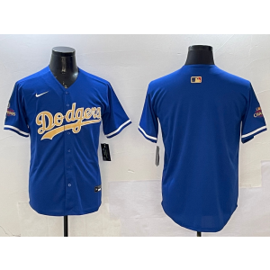 MLB Dodgers Blank 2025 Blue Gold Collection Nike Cool Base Men Jersey MLB Dodgers Blank 2025 Blue Gold Collection Nike Cool Base Men Jersey