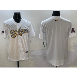 MLB Dodgers Blank 2025 Gold Collection Nike Cool Base Men Jersey MLB Dodgers Blank 2025 Gold Collection Nike Cool Base Men Jersey