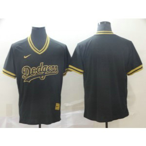 MLB Dodgers Blank Black Gold Nike Cooperstown Legend V Neck Men Jersey MLB Dodgers Blank Black Gold Nike Cooperstown Legend V Neck Men Jersey