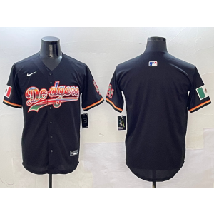 MLB Dodgers Blank Black Rainbow Nike Cool Base Men Jersey MLB Dodgers Blank Black Rainbow Nike Cool Base Men Jersey