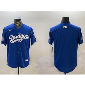 MLB Dodgers Blank Blue 2024 World Series Nike Cool Base Men Jersey MLB Dodgers Blank Blue 2024 World Series Nike Cool Base Men Jersey
