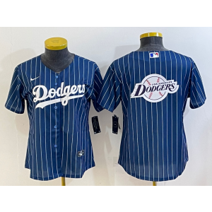 MLB Dodgers Blank Blue Baseball Logo Nike Women Jersey MLB Dodgers Blank Blue Baseball Logo Nike Women Jersey
