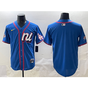 MLB Dodgers Blank Blue National League 2025 All Star Nike Cool Base Men Jersey MLB Dodgers Blank Blue National League 2025 All Star Nike Cool Base Men Jersey