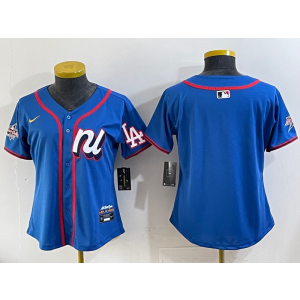 MLB Dodgers Blank Blue National League 2025 All Star Nike Cool Base Women Jersey MLB Dodgers Blank Blue National League 2025 All Star Nike Cool Base Women Jersey