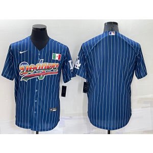MLB Dodgers Blank Blue Rainbow Nike Cool Base Men Jersey MLB Dodgers Blank Blue Rainbow Nike Cool Base Men Jersey
