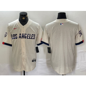 MLB Dodgers Blank Cream 2024 New Nike Cool Base Men Jersey MLB Dodgers Blank Cream 2024 New Nike Cool Base Men Jersey