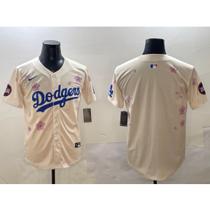 MLB Dodgers Blank Cream 2025 Tokyo Series Nike Cool Base Men Jersey MLB Dodgers Blank Cream 2025 Tokyo Series Nike Cool Base Men Jersey