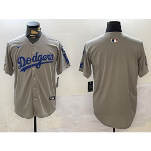 MLB Dodgers Blank Grey 2024 World Series Nike Cool Base Men Jersey with 34 Patch MLB Dodgers Blank Grey 2024 World Series Nike Cool Base Men Jersey with 34 Patch
