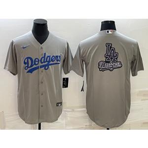 MLB Dodgers Blank Grey Baseball Logo Nike Men Jersey MLB Dodgers Blank Grey Baseball Logo Nike Men Jersey