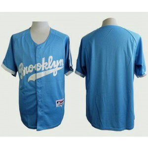 MLB Dodgers Blank Light Blue Cooperstown Men Jersey MLB Dodgers Blank Light Blue Cooperstown Men Jersey