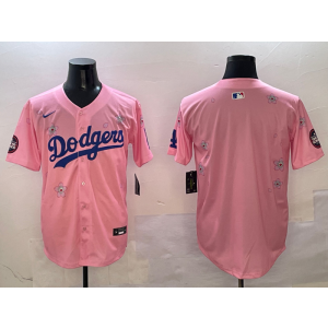 MLB Dodgers Blank Pink 2025 Tokyo Series Nike Cool Base Men Jersey MLB Dodgers Blank Pink 2025 Tokyo Series Nike Cool Base Men Jersey