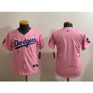 MLB Dodgers Blank Pink 2025 Tokyo Series Nike Cool Base Women Jersey MLB Dodgers Blank Pink 2025 Tokyo Series Nike Cool Base Women Jersey