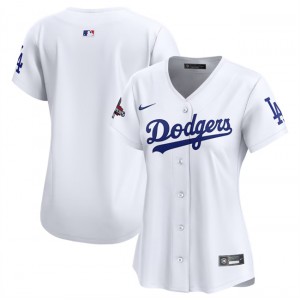 MLB Dodgers Blank White 2024 World Series Champions Cool Base Women Jersey(Run Small) MLB Dodgers Blank White 2024 World Series Champions Cool Base Women Jersey(Run Small)