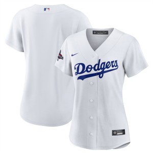 MLB Dodgers Blank White 2024 World Series Champions Women Jersey(Run Small) MLB Dodgers Blank White 2024 World Series Champions Women Jersey(Run Small)