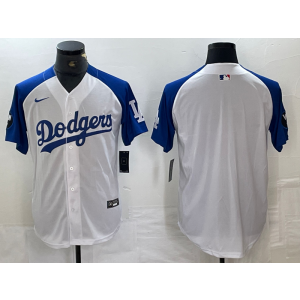 MLB Dodgers Blank White Blue Nike Cool Base Men Jersey MLB Dodgers Blank White Blue Nike Cool Base Men Jersey