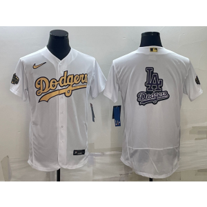 MLB Dodgers Blank White Gold Baseball Logo Nike Men Jersey MLB Dodgers Blank White Gold Baseball Logo Nike Men Jersey