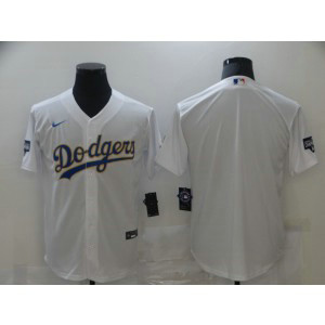 MLB Dodgers Blank White Gold Champion Cool Base Men Jersey MLB Dodgers Blank White Gold Champion Cool Base Men Jersey