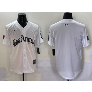 MLB Dodgers Blank White Nike Cool Base Men Jersey 1 MLB Dodgers Blank White Nike Cool Base Men Jersey 1