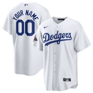 MLB Dodgers Customized White 2024 World Series Champions Cool Base Men Jersey MLB Dodgers Customized White 2024 World Series Champions Cool Base Men Jersey