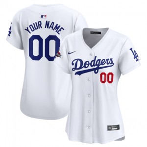 MLB Dodgers Customized White 2024 World Series Champions Cool Base Women Jersey(Run Small) MLB Dodgers Customized White 2024 World Series Champions Cool Base Women Jersey(Run Small)