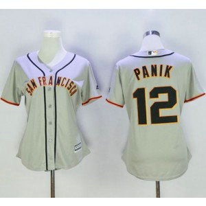 MLB Giants 12 Joe Panik Grey Road Women Jersey MLB Giants 12 Joe Panik Grey Road Women Jersey