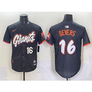 MLB Giants 16 Devers Black City Connect Nike Cool Base Men Jersey MLB Giants 16 Devers Black City Connect Nike Cool Base Men Jersey