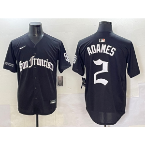 MLB Giants 2 Adames Black Nike Cool Base Men Jersey MLB Giants 2 Adames Black Nike Cool Base Men Jersey