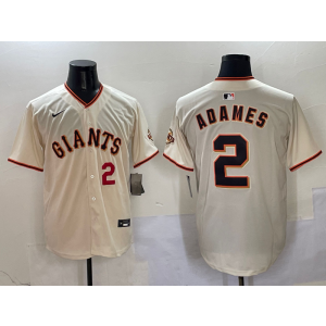 MLB Giants 2 Adames Cream Nike Cool Base Men Jersey MLB Giants 2 Adames Cream Nike Cool Base Men Jersey