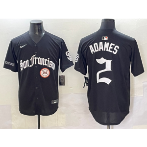 MLB Giants 2 Adames New Black Nike Cool Base Men Jersey MLB Giants 2 Adames New Black Nike Cool Base Men Jersey