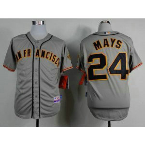 MLB Giants 24 Willie Mays Grey Road Cool Base Men Jersey MLB Giants 24 Willie Mays Grey Road Cool Base Men Jersey