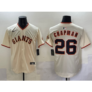 MLB Giants 26 Champman Cream Nike Cool Base Men Jersey MLB Giants 26 Champman Cream Nike Cool Base Men Jersey