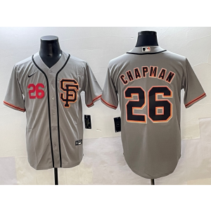 MLB Giants 26 Matt Chapman Grey Nike Cool Base Men Jersey MLB Giants 26 Matt Chapman Grey Nike Cool Base Men Jersey