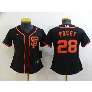 MLB Giants 28 Buster Posey Black Nike Cool Base Women Jersey MLB Giants 28 Buster Posey Black Nike Cool Base Women Jersey