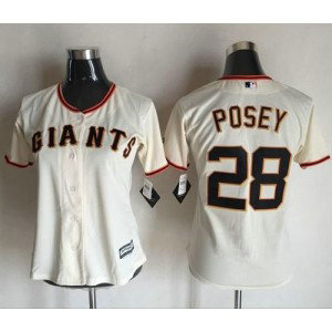 MLB Giants 28 Buster Posey Cream Home Women Jersey MLB Giants 28 Buster Posey Cream Home Women Jersey