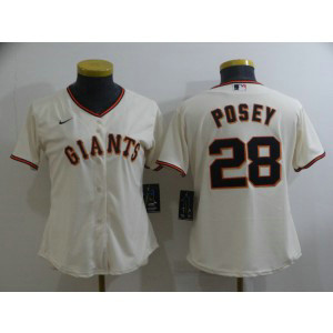 MLB Giants 28 Buster Posey Cream Nike Cool Base Women Jersey MLB Giants 28 Buster Posey Cream Nike Cool Base Women Jersey