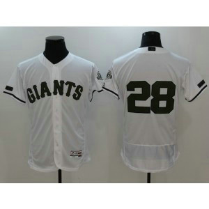 MLB Giants 28 Buster Posey White 2017 Memorial Day Flexbase Men Jersey